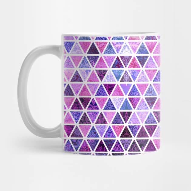 Berry Purples - Triangle Patchwork Pattern by micklyn